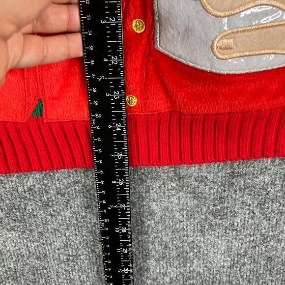 Blizzard Bay Sweater Mens Small Green Red Ugly Christmas Santa Cookie Knit Funny - Picture 4 of 8